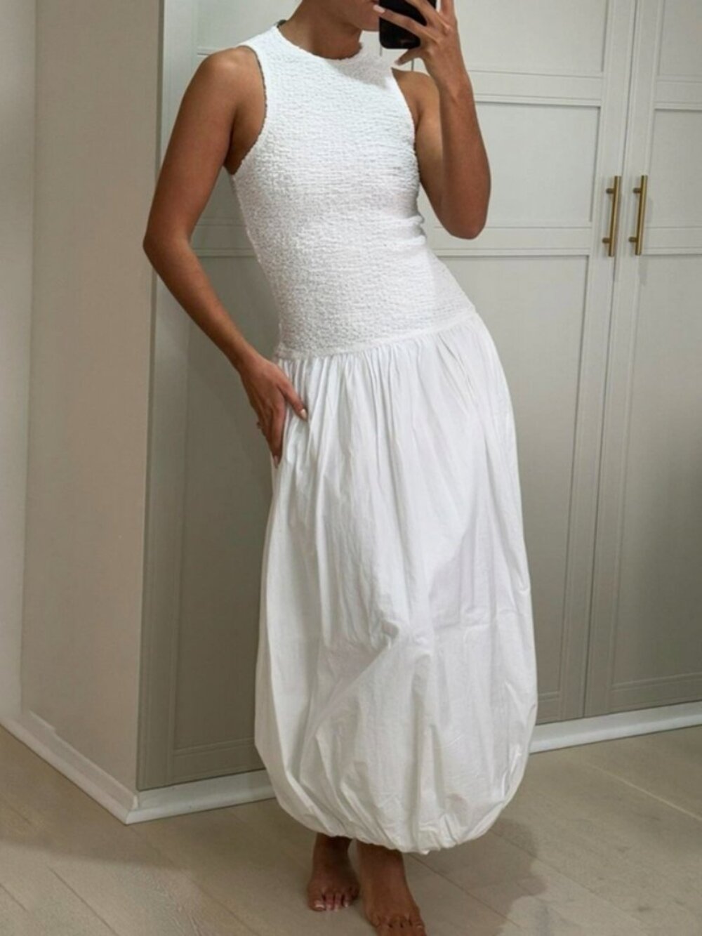 ZARA 100% COTTON POPLIN BALLOON DRESS Size XS New with Tags!